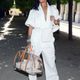 Rihanna attends the Louis Vuitton Menswear Spring/Summer 2019 on June 21, 2018 in Paris, France.